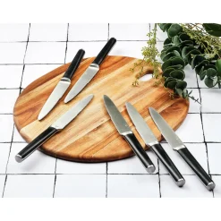 6 Couteaux à steak Jona inox mat - 24x2x1 cm