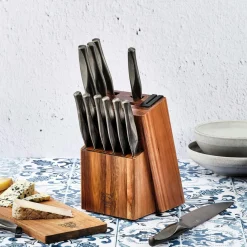 6 Couteaux à steak Larus gris métal - 6 pièces