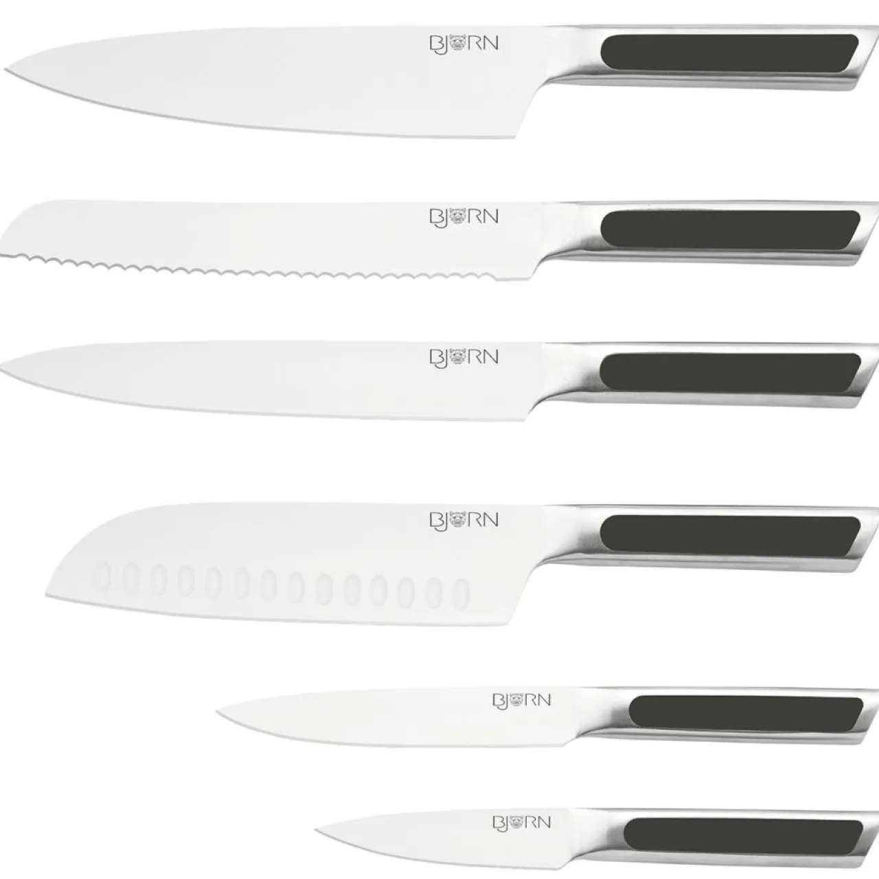 6 Couteaux de cuisine Loki inox mat