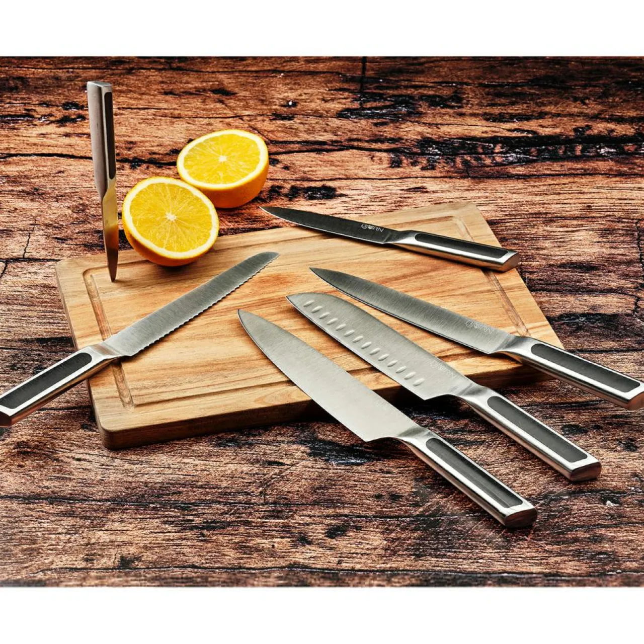 6 Couteaux de cuisine Loki inox mat