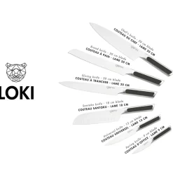 6 Couteaux de cuisine Loki inox mat