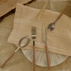 6 Couteaux de table Colorama noisette - 23.5 cm