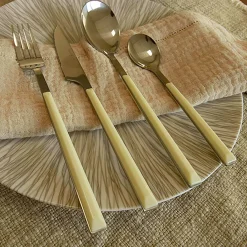 6 Cuillère à café Colorama crème - 16.5 cm