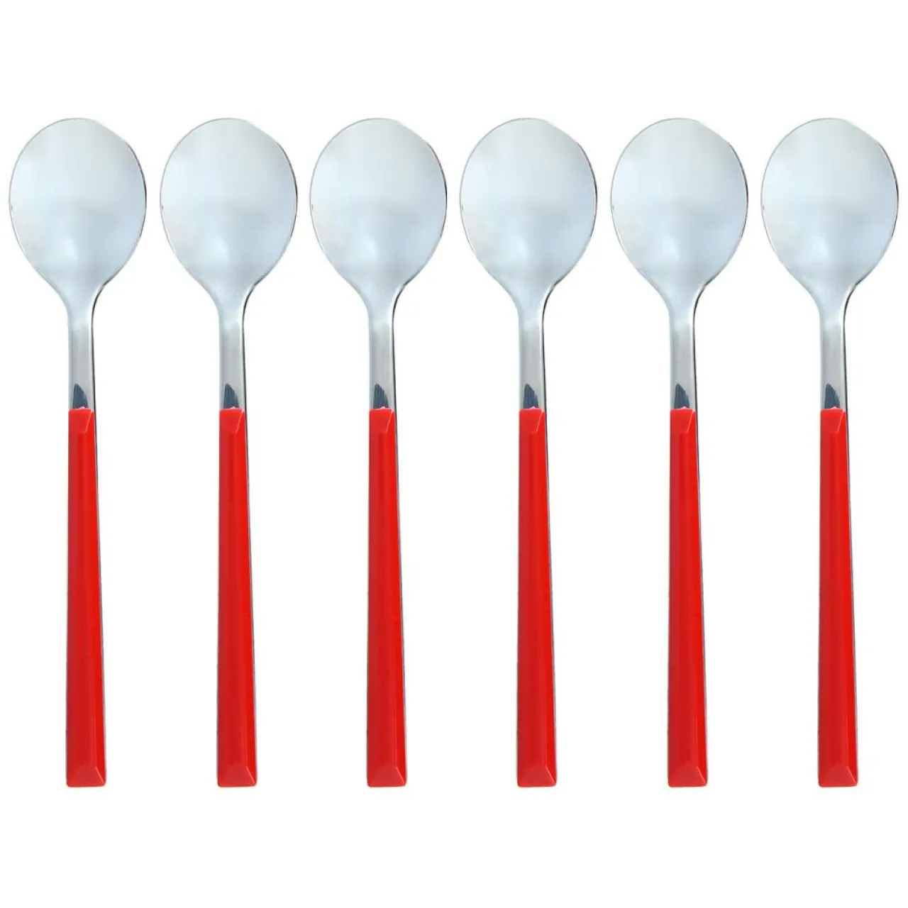 6 Cuillère à café Colorama magenta - 16.5 cm