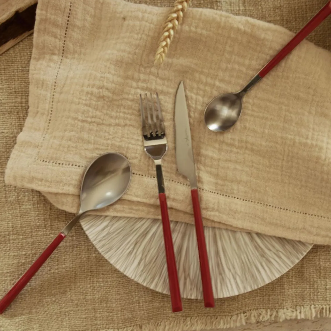 6 Cuillère à café Colorama magenta - 16.5 cm