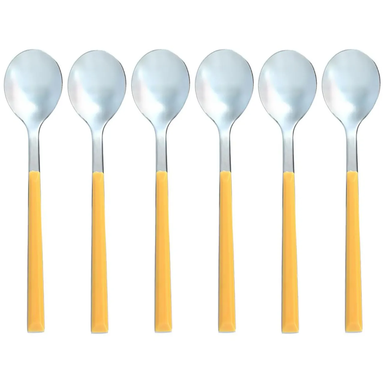 6 Cuillère à café Colorama safran - 16.5 cm