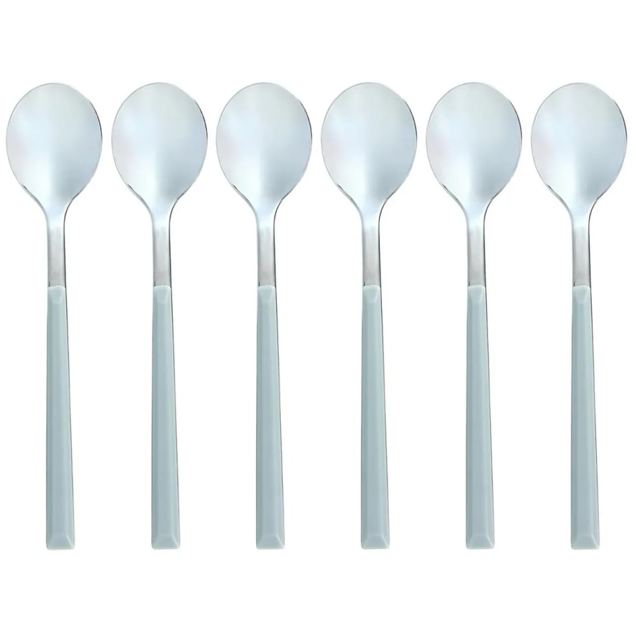 6 Cuillères à café Colorama grises - 16.5 cm