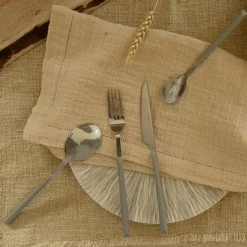 6 Cuillères à café Colorama grises - 16.5 cm