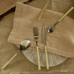 6 Cuillères de table Colorama crème - 21.5 cm