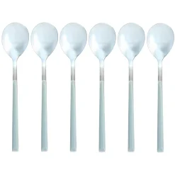 6 Cuillères de table Colorama grises - 21.5 cm