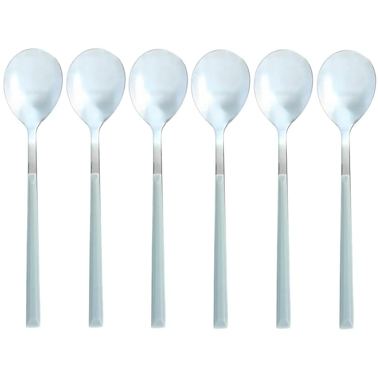 6 Cuillères de table Colorama grises - 21.5 cm