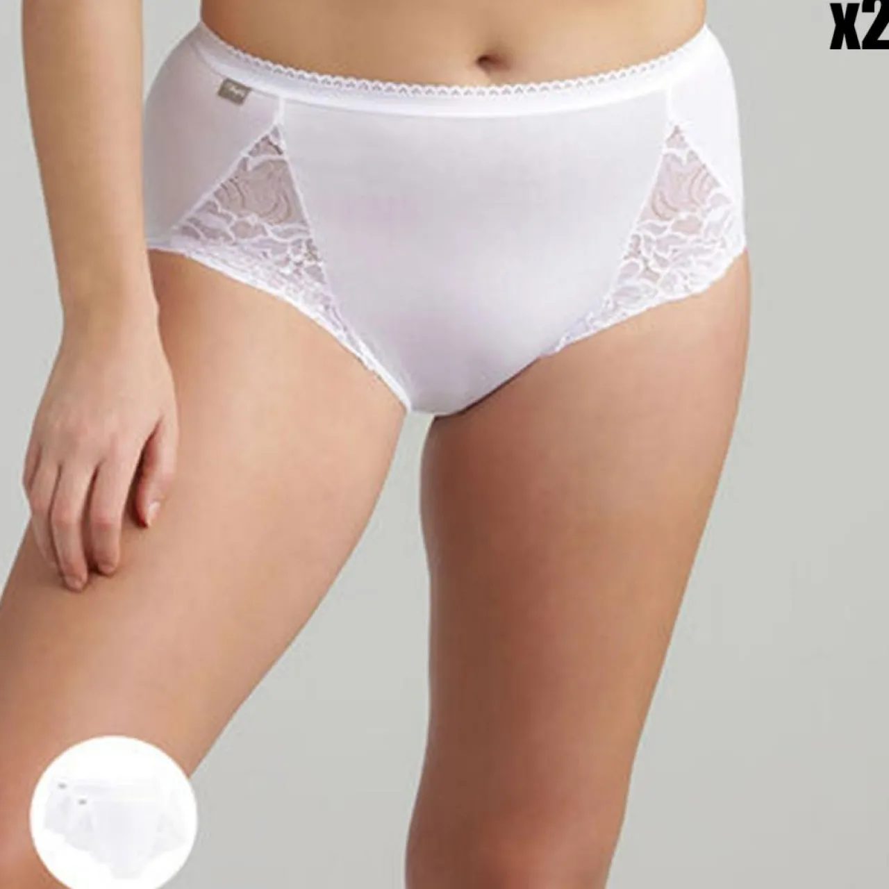 2 Culottes Coton & Dentelle blanches
