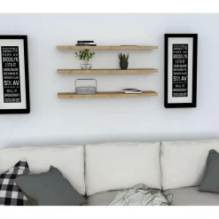 3 Etagères murales Boss saphir - 60x1.8x14.5 cm