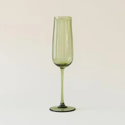 4 Flutes Riviera24Cl En Verre Vert