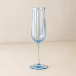 4 Flutes Riviera24Cl En Verre Bleu
