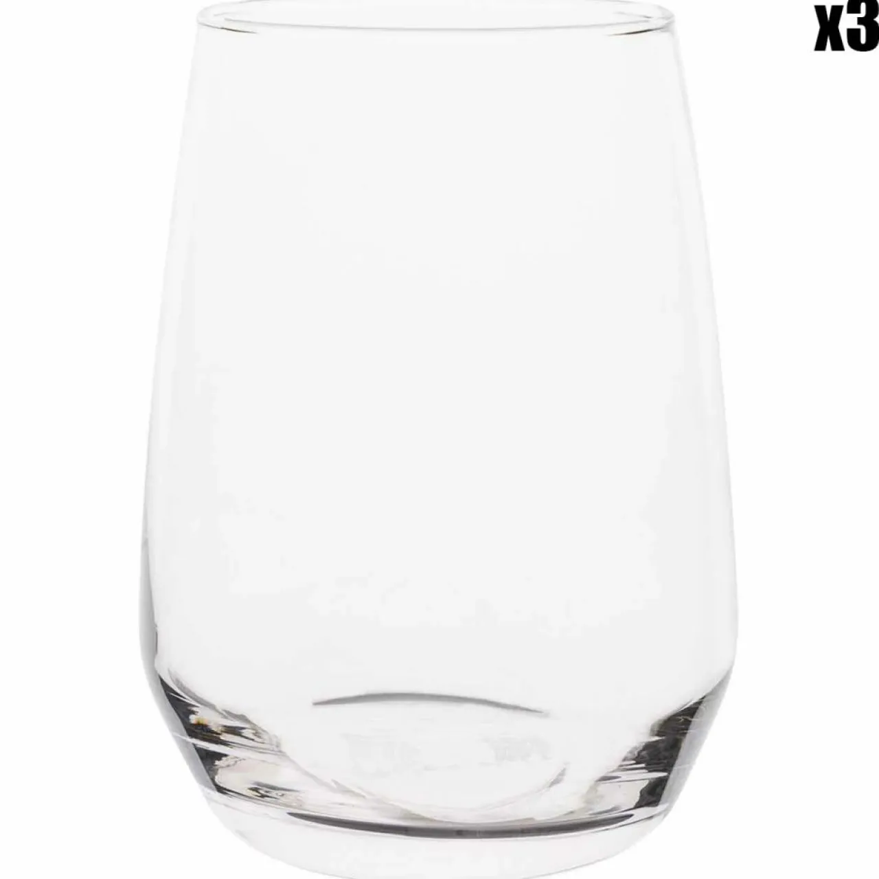 3 Gobelets long drink Grace transparents - 45cl