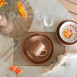 6 Mugs Arita 38Cl EnGrès Marron