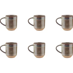 4 Mugs Genesis marron volcanique - 40 cl