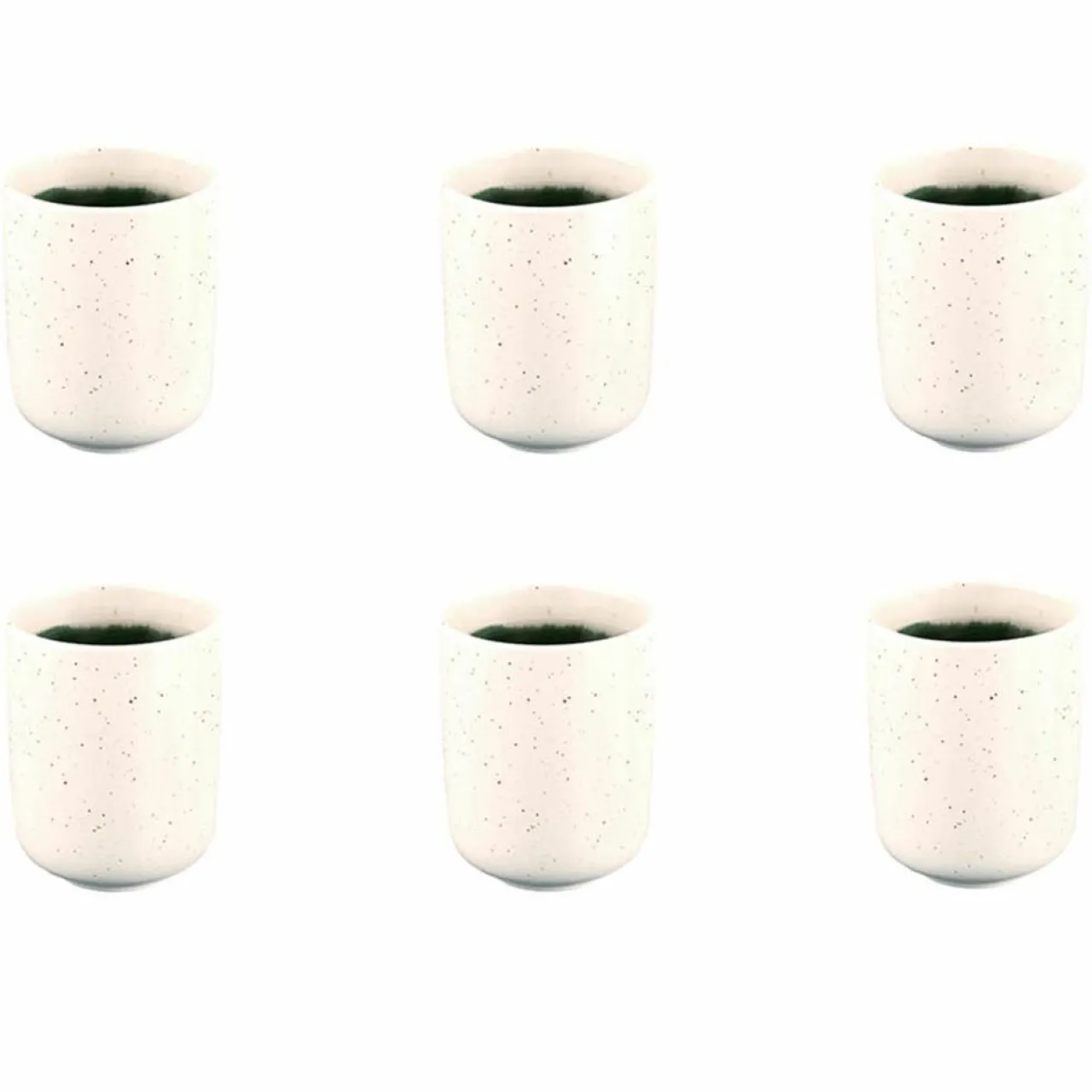 6 Mugs Oxygen gris/vert bouteille/beige - 30 cl