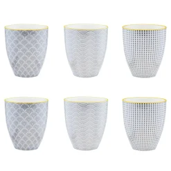 6 Mugs Pattern Eclipse gris anthracite - 30 cl