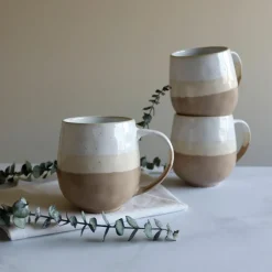 6 Mugs Riga Beige44Cl En Grès