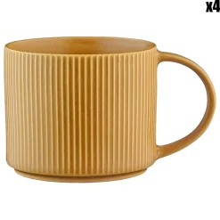 4 Mugs Scandi jaune ocre - 50 cl