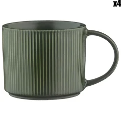 4 Mugs Scandi vert olive - 50 cl