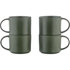 4 Mugs Scandi vert olive - 50 cl