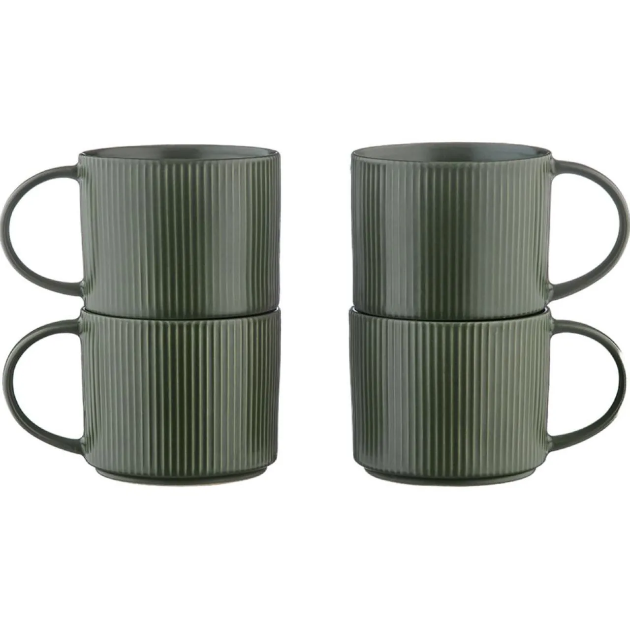 4 Mugs Scandi vert olive - 50 cl