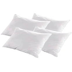 4 Oreillers Alaska à Fibres creuses polyester blancs - 50x70 cm