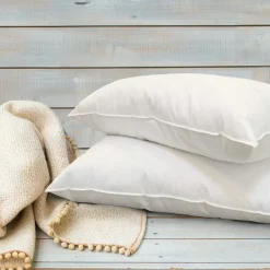 4 Oreillers Alaska à Fibres creuses polyester blancs - 65x65 cm