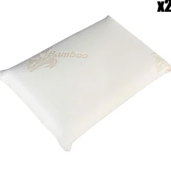 2 Oreillers Mémoire de forme BIO blancs - 40x60 cm