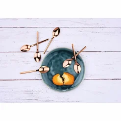 6 Petites cuillères Emund cuivrées