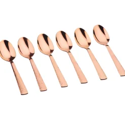 6 Petites cuillères Finn cuivrées