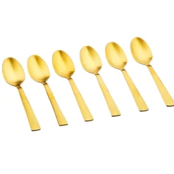 6 Petites cuillères Finn dorées