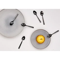 6 Petites cuillères Finn noires