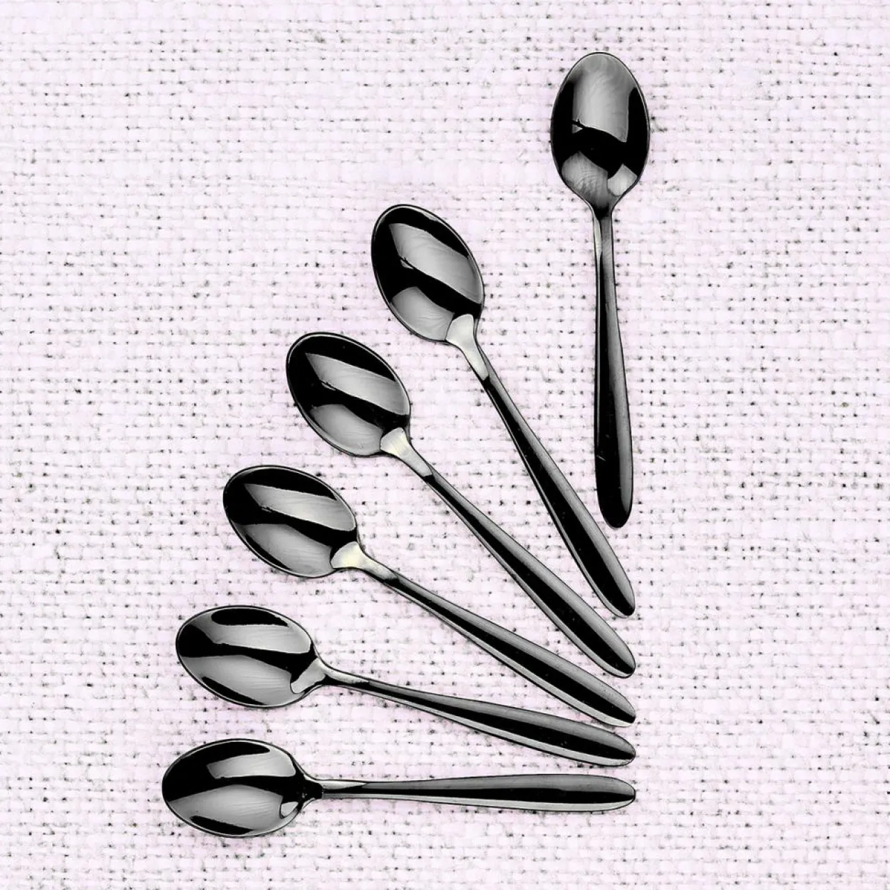 6 Petites cuillères Kaja noires