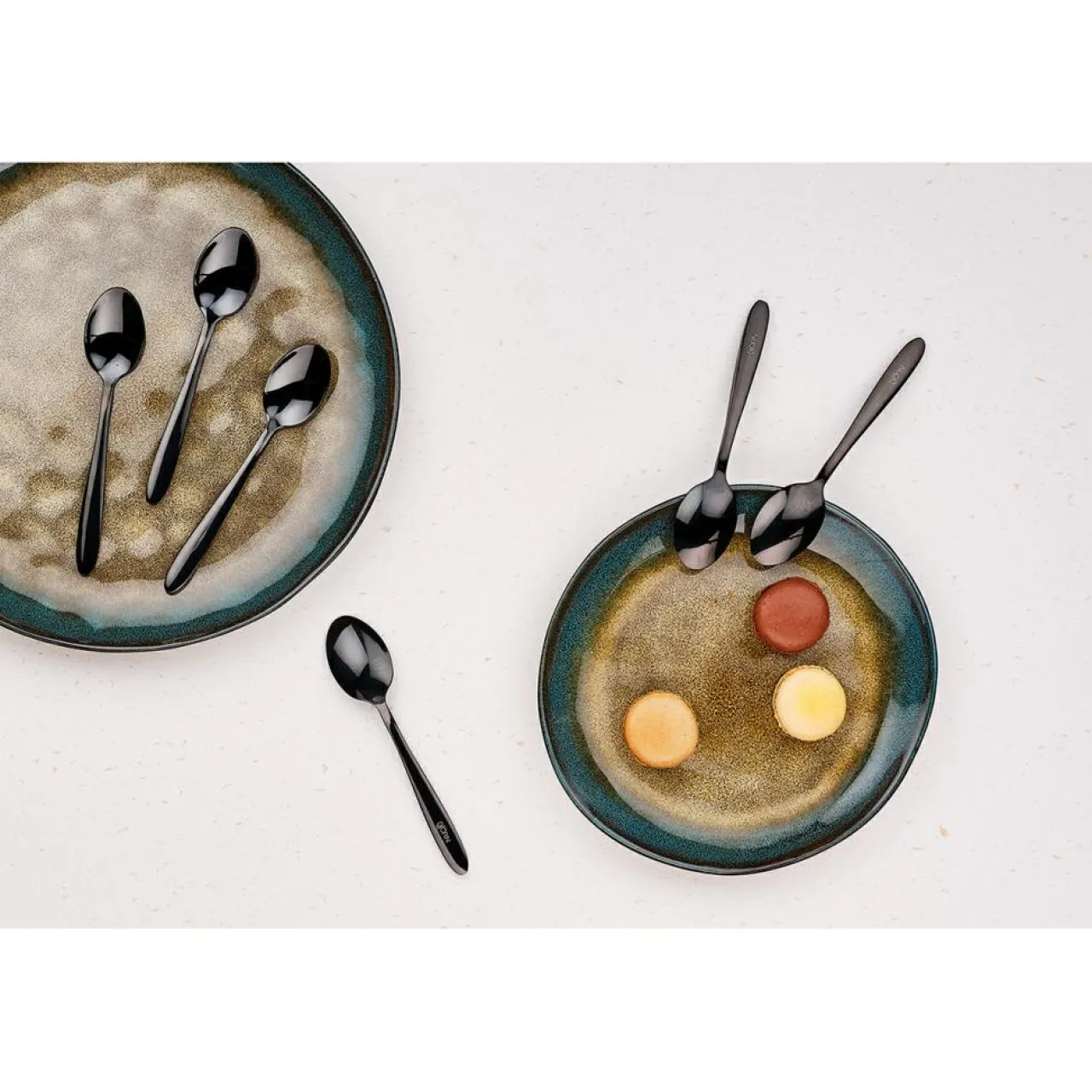 6 Petites cuillères Kaja noires