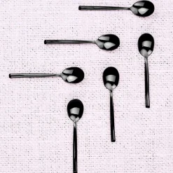 6 Petites cuillères Knut noires