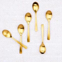 6 Petites cuillères Oglu dorées