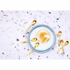 6 Petites cuillères Oglu dorées
