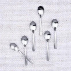 6 Petites cuillères Oglu inox mat