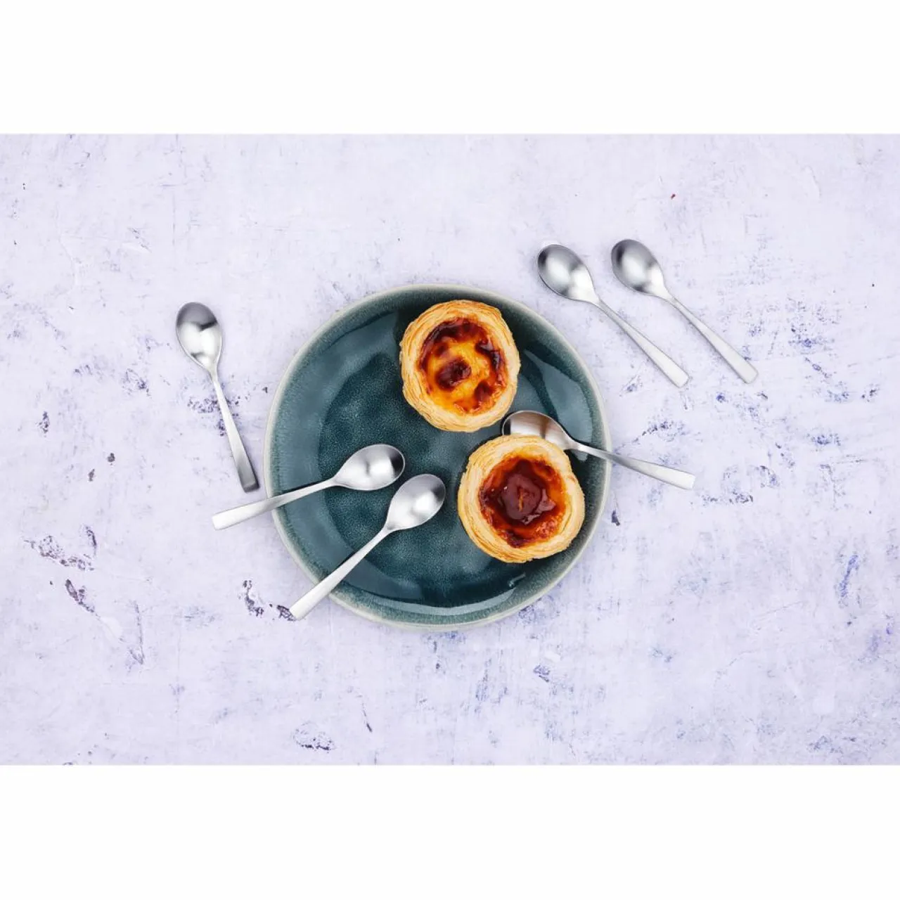 6 Petites cuillères Oglu inox mat