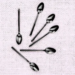 6 Petites cuillères Olaf noires