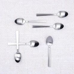 6 Petites cuillères Telmo inox mat
