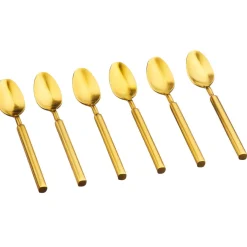 6 Petites cuillères Viggo dorées