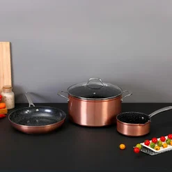 4 Pièces en Céramique Cuivré Élégance Greblon cuivre