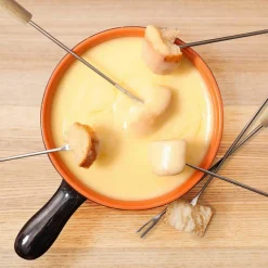 6 Piques à fondue bois/inox