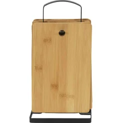 6 Planches à découper avec socle marron/noir - 16x30x5 cm