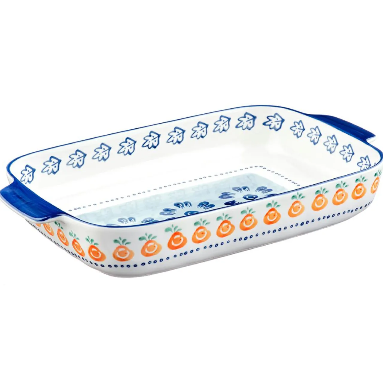 3 Plats à four en Porcelaine Napoli multicolores - 55.3x38.2x20.5 cm